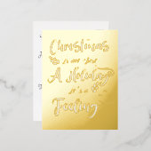 クリスマスは単なる休日ではない感じか 箔シーズンポストカード (正面/裏面)