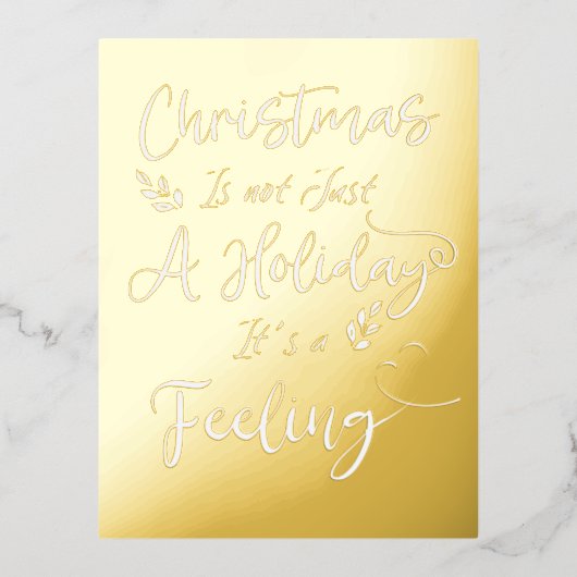 クリスマスは単なる休日ではない感じか 箔シーズンポストカード (正面)