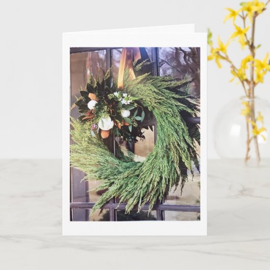 クリスマスは友達に祈る カード (黄色い花)