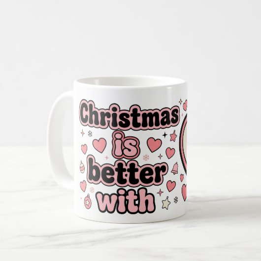 クリスマスは名入れハートマグでより特別に コーヒーマグカップ (正面左)