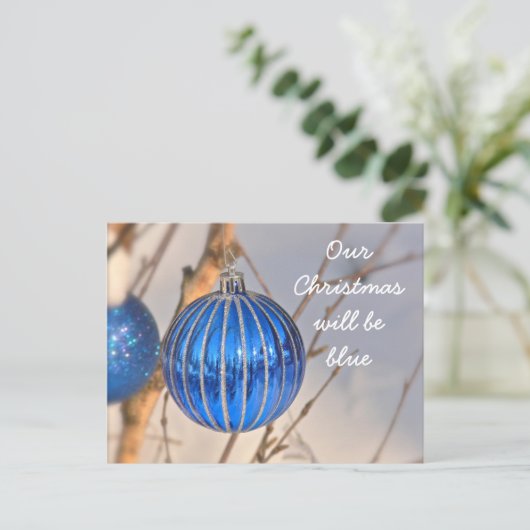 「クリスマスは君がいないと青くなる」はがき シーズンポストカード (スタンド正面)