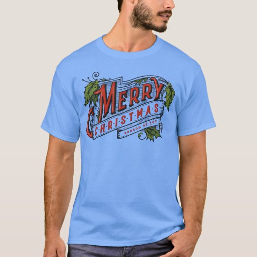 クリスマスは喜びの季節であるメリークリスマスガール Tシャツ (正面)
