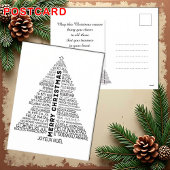 🎄クリスマスは多くの言語の休日はがき シーズンポストカード