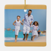 クリスマスは太陽のおもしろいとビーチでより多くの格言 セラミックオーナメント (裏面)