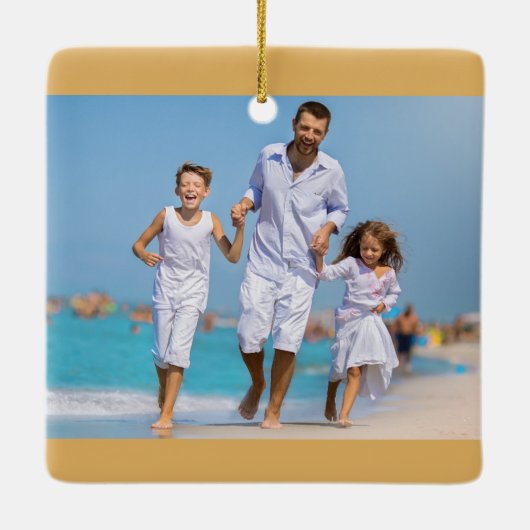 クリスマスは太陽のおもしろいとビーチでより多くの格言 セラミックオーナメント (裏面)