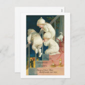 クリスマスは子どものピーキングカードを心からお祈り シーズンポストカード (正面/裏面)