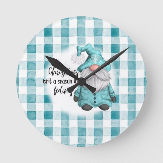 クリスマスは季節ではない感じよ ラウンド壁時計 (正面)