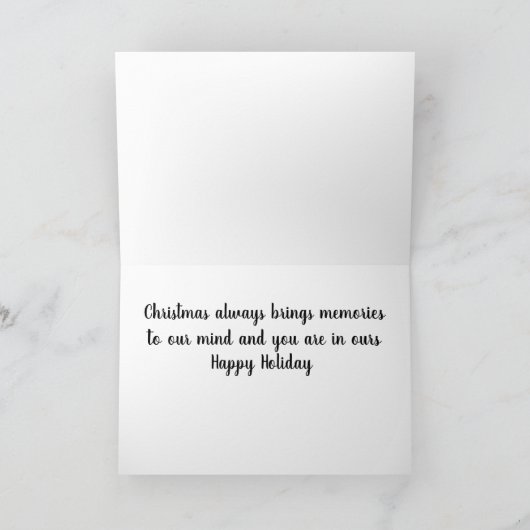 クリスマスは家族の思い出と思い出をもたらす カード (内部)