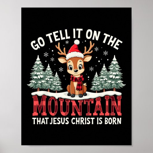 クリスマスは山の上でイエス・キリストを伝えに行く ポスター (正面)