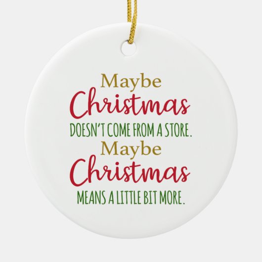クリスマスは店来から来ないかも セラミックオーナメント (正面)