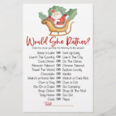 クリスマスは彼女はむしろ赤ちゃんシャワーのゲーム 便箋 (正面)