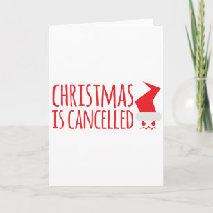 クリスマスは怒っているサンタと直面します取り消されます シーズンカード