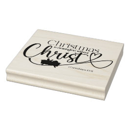 クリスマスは意味がない木製 ラバースタンプ