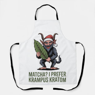 クリスマスは抹茶よりクランプスのクラトムで Funny エプロン