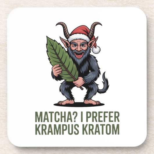 クリスマスは抹茶よりクランプスのクラトムで Funny コースター (正面)