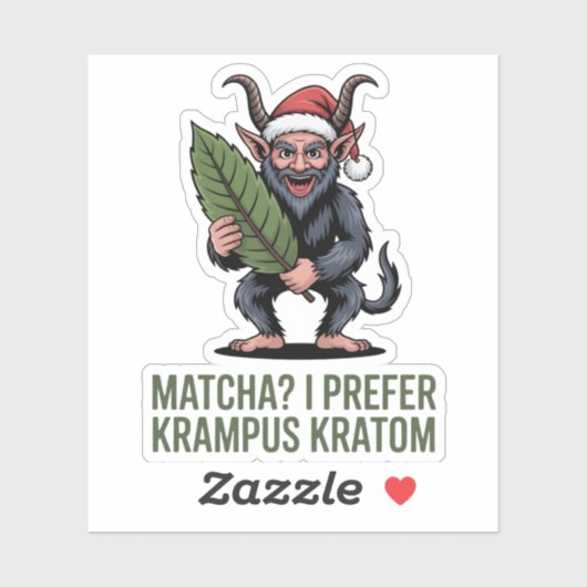 クリスマスは抹茶よりクランプスのクラトムで Funny シール (シート)