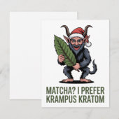クリスマスは抹茶よりクランプスのクラトムで Funny ノートカード (正面/裏面)