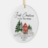 クリスマスは新しいホームパインの木パーソナライズされた セラミックオーナメント (右)