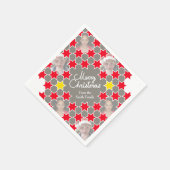 クリスマスは最大6枚の写真を追加紙ナプキン スタンダードカクテルナプキン (角)