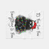 クリスマスは最高よ、すべては最高よ、クリスマス・ブラ フリースブランケット (正面(横))