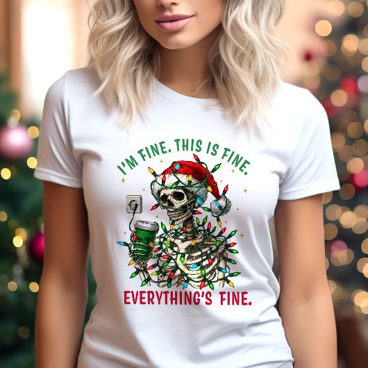 クリスマスは最高！私も最高！スケルトンのユーモアあふれるクリスマス トライブレンドＴシャツ