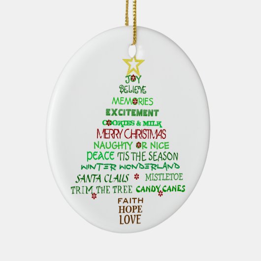 クリスマスは木のオーナメントを言い表わします セラミックオーナメント (右)