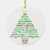 クリスマスは木のオーナメントを言い表わします セラミックオーナメント (正面)