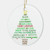 クリスマスは木のオーナメントを言い表わします セラミックオーナメント (左)