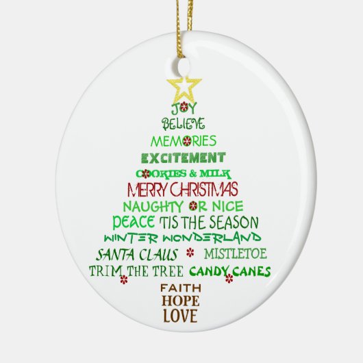 クリスマスは木のオーナメントを言い表わします セラミックオーナメント (左)