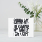 クリスマスは木の下に横たわるクリスマス シーズンポストカード (スタンド正面)