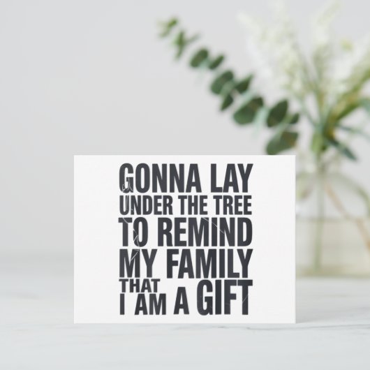 クリスマスは木の下に横たわるクリスマス シーズンポストカード (スタンド正面)