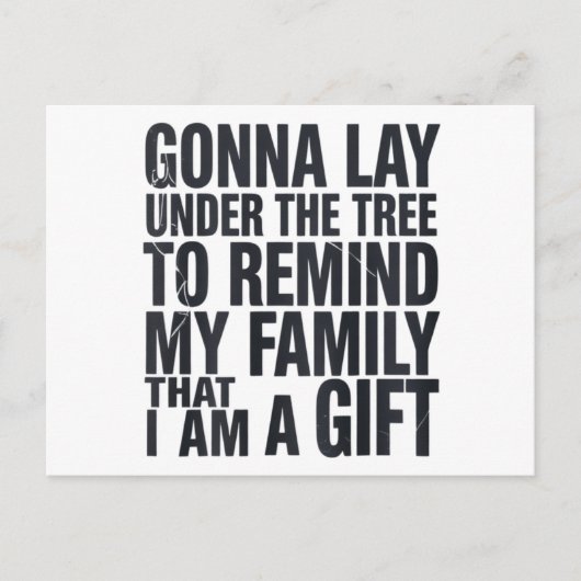 クリスマスは木の下に横たわるクリスマス シーズンポストカード (正面)