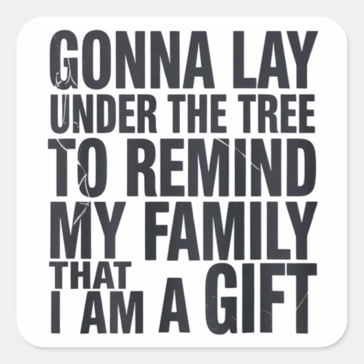 クリスマスは木の下に横たわるクリスマス スクエアシール (正面)