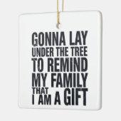 クリスマスは木の下に横たわるクリスマス セラミックオーナメント (左)