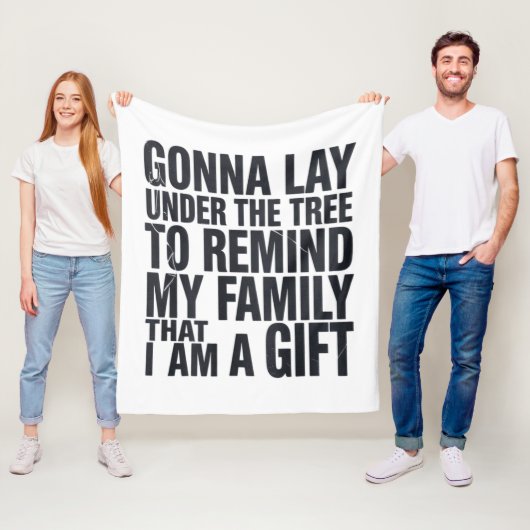 クリスマスは木の下に横たわるクリスマス フリースブランケット (インサイチュ)