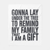 クリスマスは木の下に横たわるクリスマス フリースブランケット (正面)