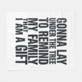 クリスマスは木の下に横たわるクリスマス フリースブランケット (正面(横))