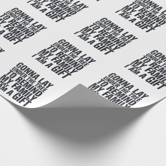 クリスマスは木の下に横たわるクリスマス ラッピングペーパー (角)