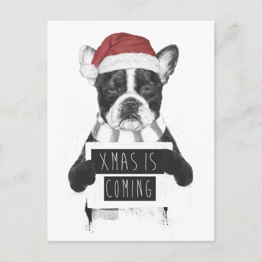 クリスマスは来ています シーズンポストカード (正面)