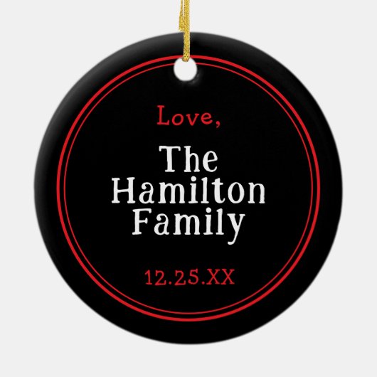 クリスマスは格言になる セラミックオーナメント (裏面)