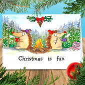 クリスマスは楽しいグリーティングカード カード