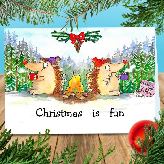 クリスマスは楽しいグリーティングカード カード