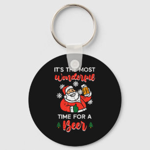 クリスマスは楽しいサンタのXmasのための最も素晴らしい時間 キーホルダー