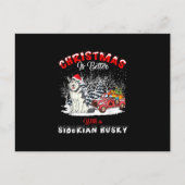 クリスマスは犬の方が好い |ハスキーのオーナーギフト 案内ポストカード (正面)