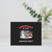 クリスマスは犬の方が好い |ハスキーのオーナーギフト 案内ポストカード (スタンド正面)