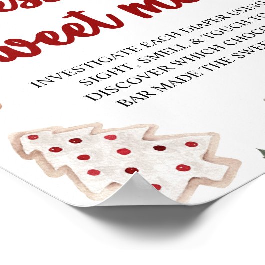 クリスマスは甘い混乱ベビーシャワーゲームを推測 ポスター (角)