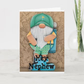 クリスマスは甥（おい）さんまで届きますようお願いします。 シーズンカード (正面)