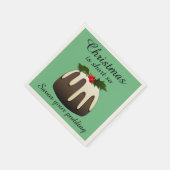 「クリスマスは短いのでプリンを味わえ」 スタンダードカクテルナプキン (角)