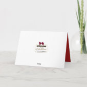 クリスマスは私たちの友人にギフト大きな弓カード カード (裏面)