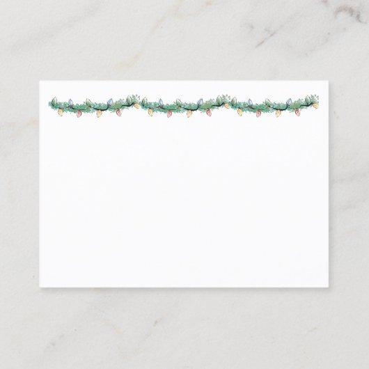 クリスマスは私たちの家からあなたの囲いカードに 名刺 (裏面)